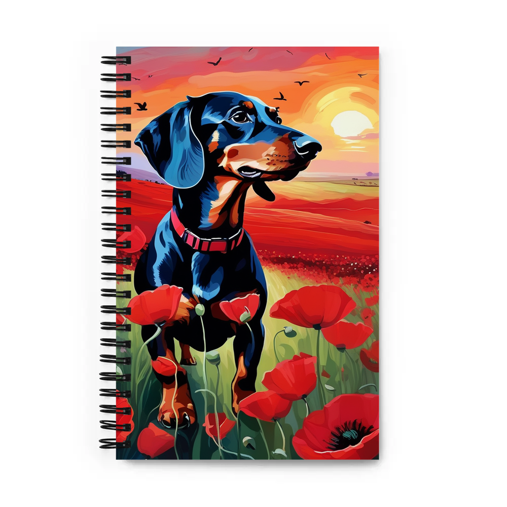 PugMug Custom Black Dachshund Spiral Notebook