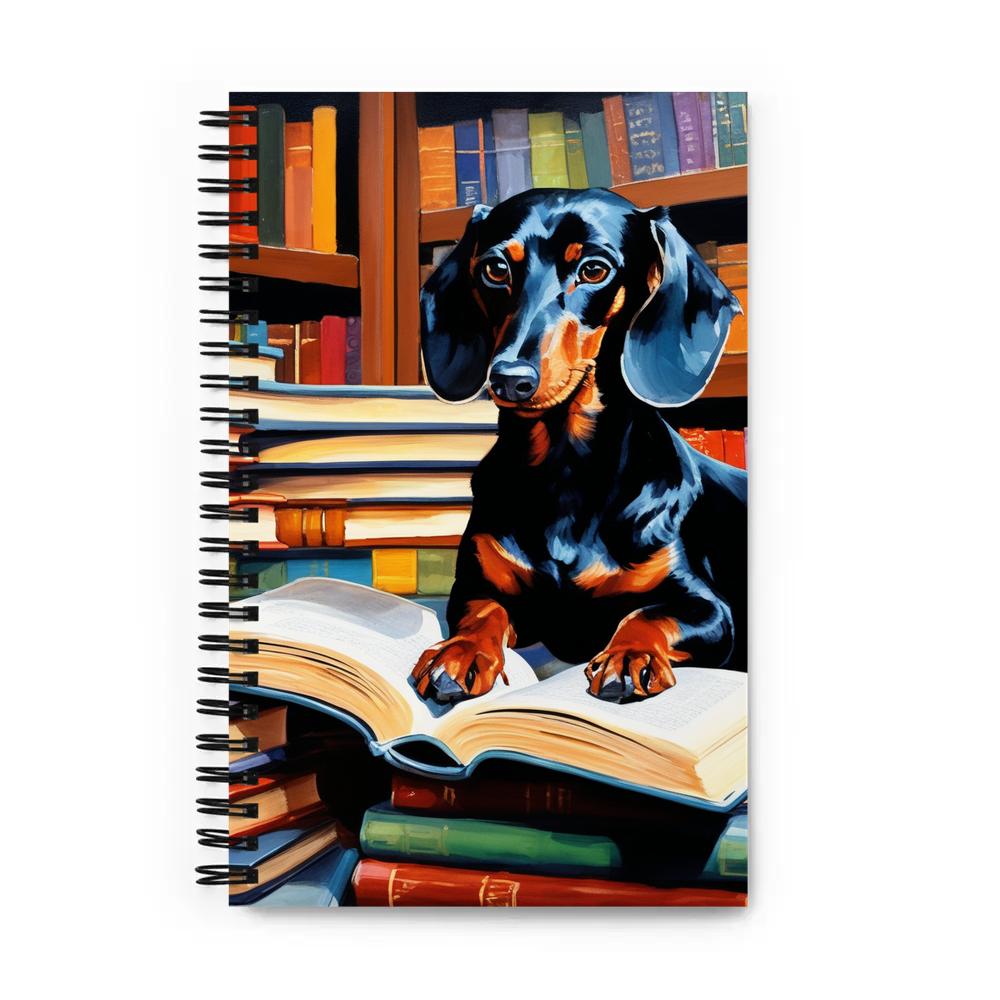 PugMug Custom Black Dachshund Spiral Notebook