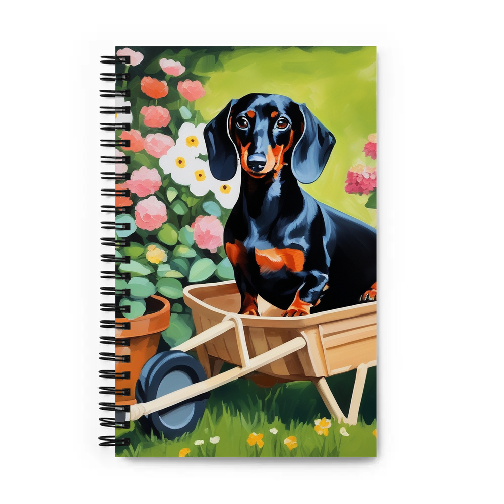 PugMug Custom Black Dachshund Spiral Notebook