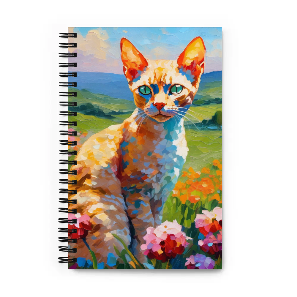 PugMug Custom Tabby Devon Rex Cat Spiral Notebook