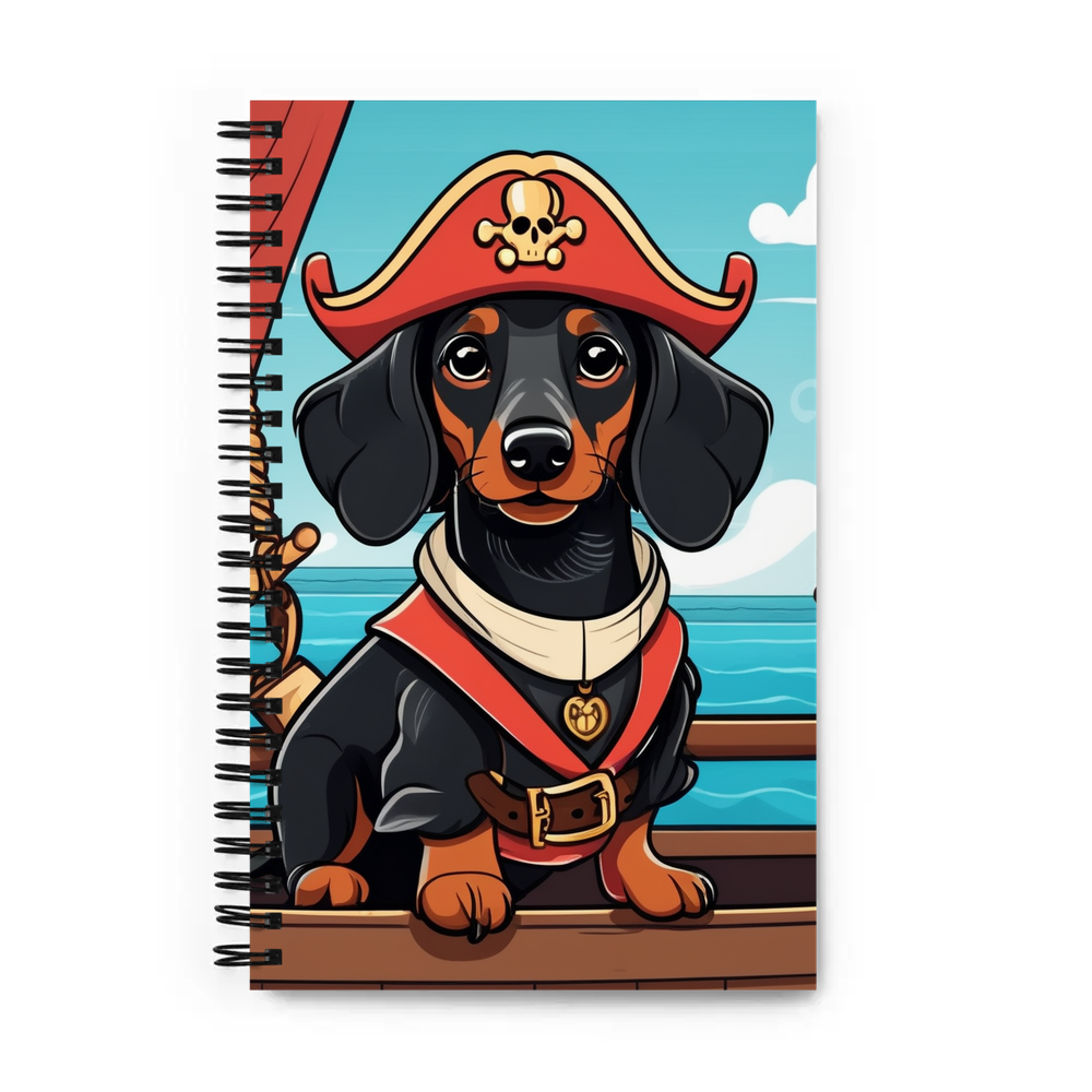 PugMug Custom Black Dachshund Spiral Notebook