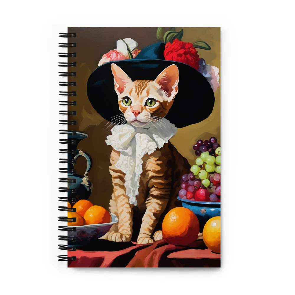 PugMug Custom Tabby Devon Rex Cat Spiral Notebook