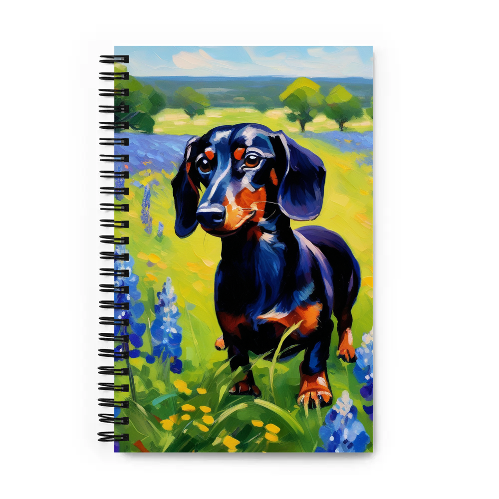 PugMug Custom Black Dachshund Spiral Notebook