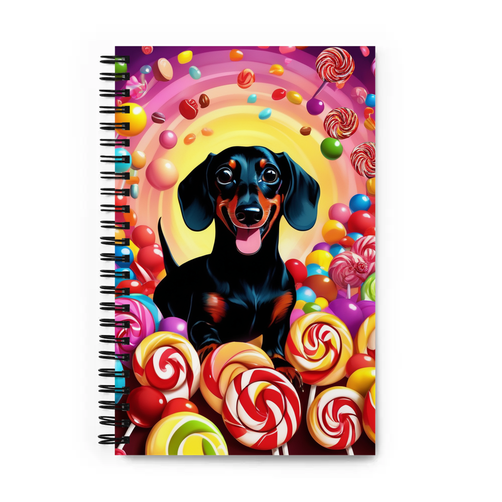 PugMug Custom Black Dachshund Spiral Notebook
