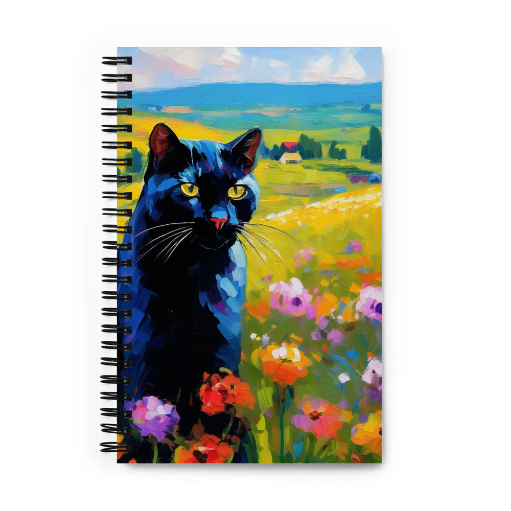 PugMug Custom Black Exotic Cat Spiral Notebook