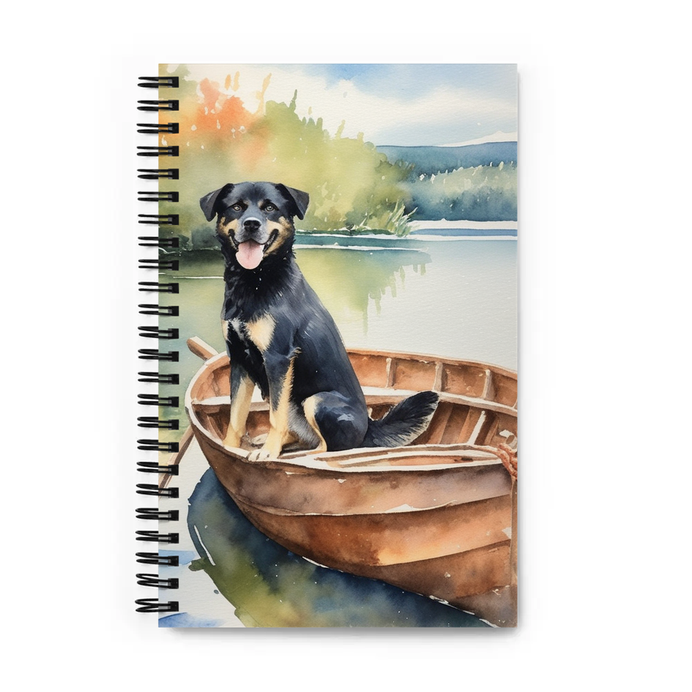 PugMug Custom Blue Spiral Notebook