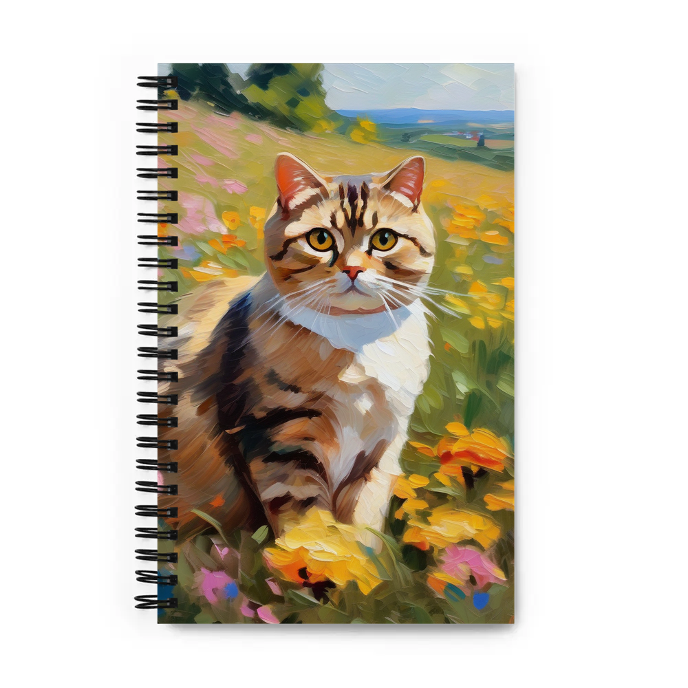 PugMug Custom Tabby Scottish Fold Cat Spiral Notebook