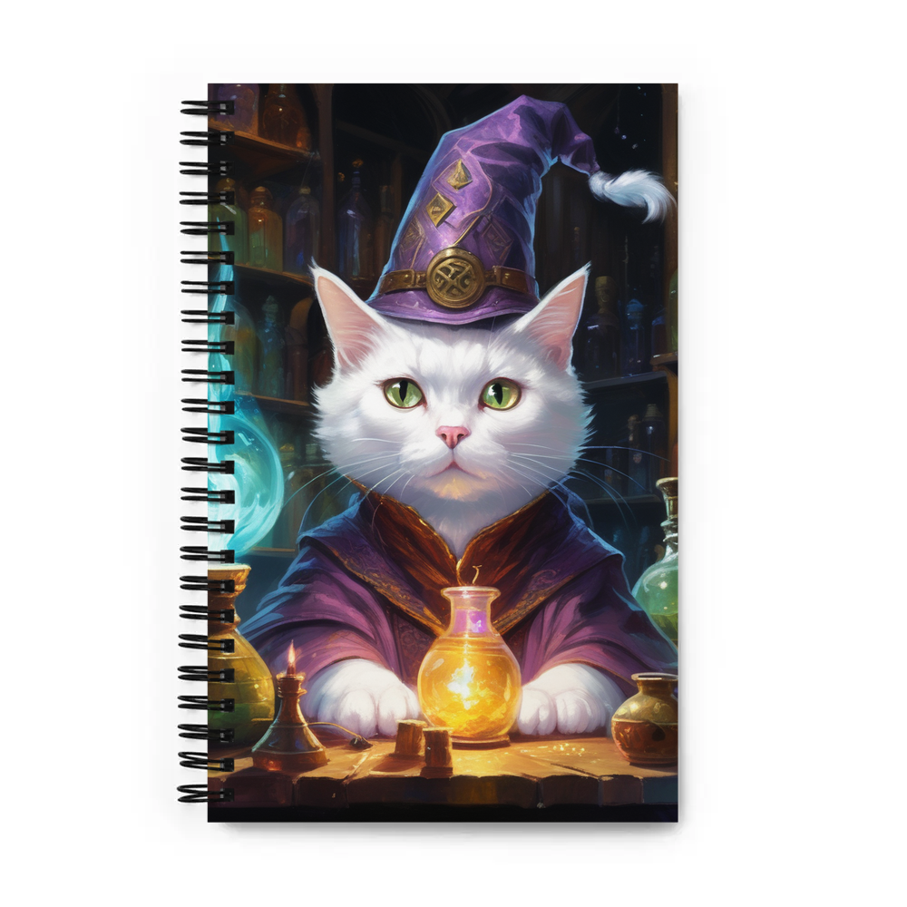 PugMug Custom White American Shorthair Cat Spiral Notebook