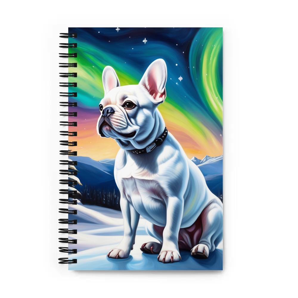 PugMug Custom White French Bulldog Spiral Notebook