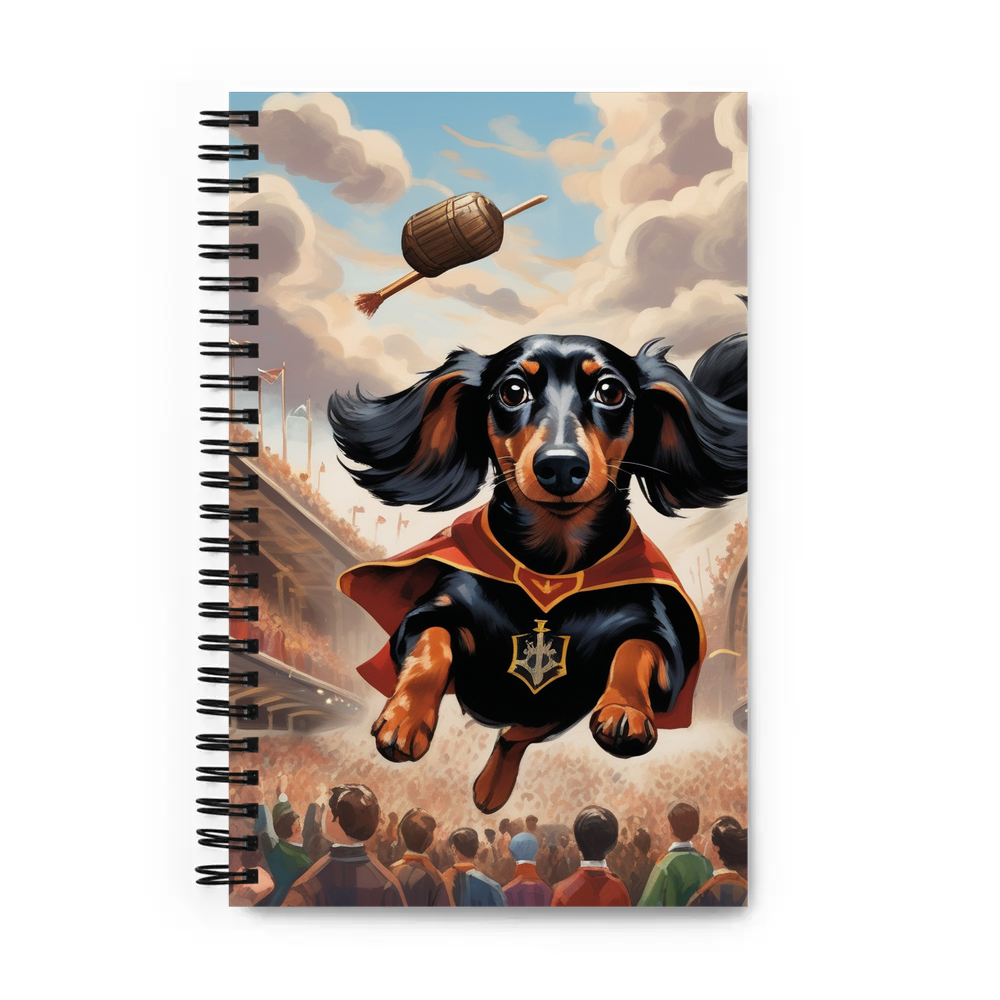 PugMug Custom Black Dachshund Spiral Notebook