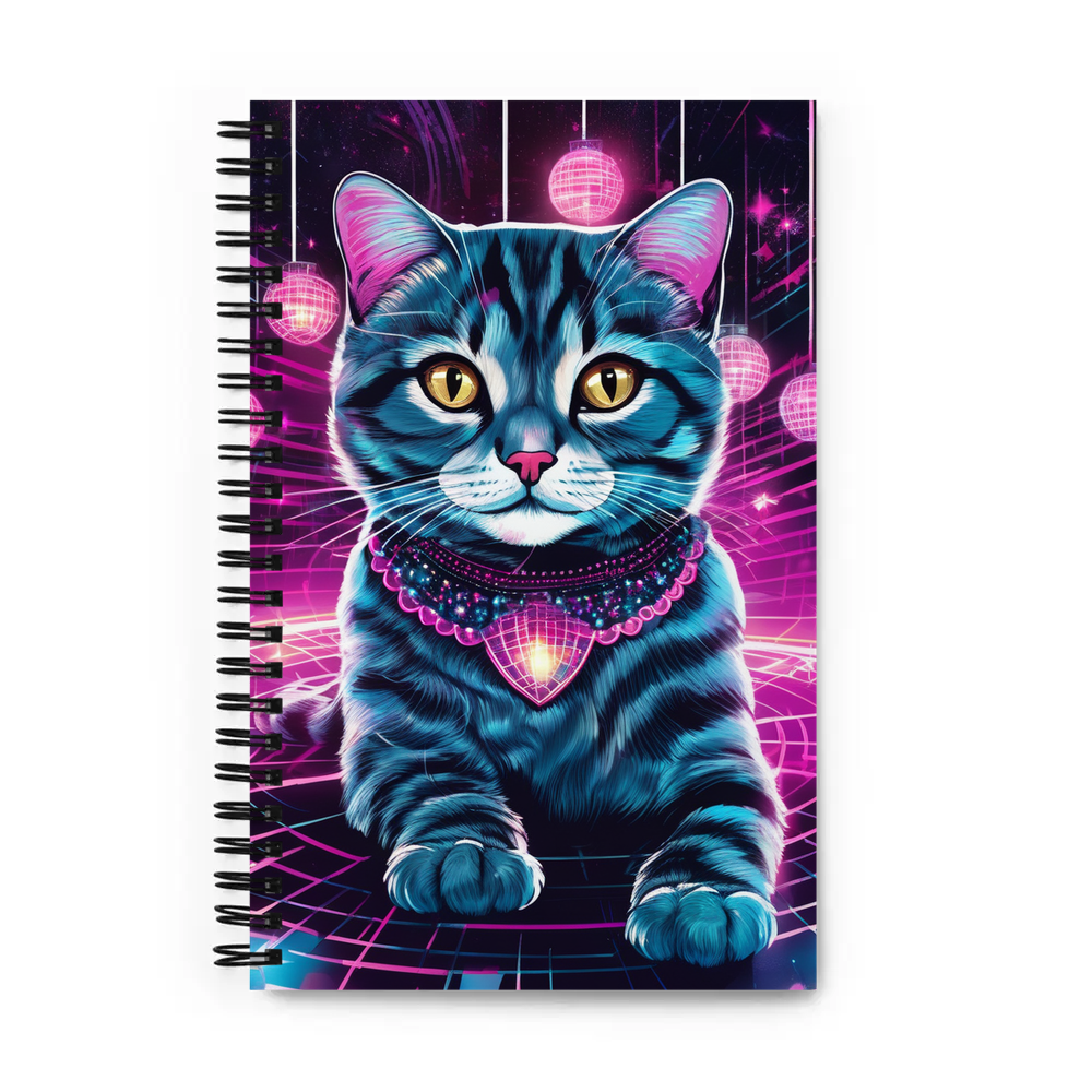 PugMug Custom Tabby Scottish Fold Cat Spiral Notebook