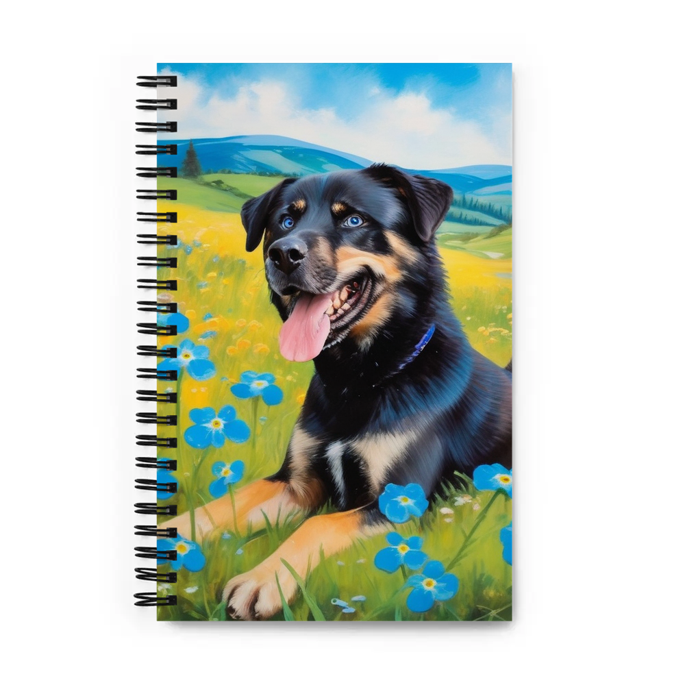 PugMug Custom Blue Spiral Notebook