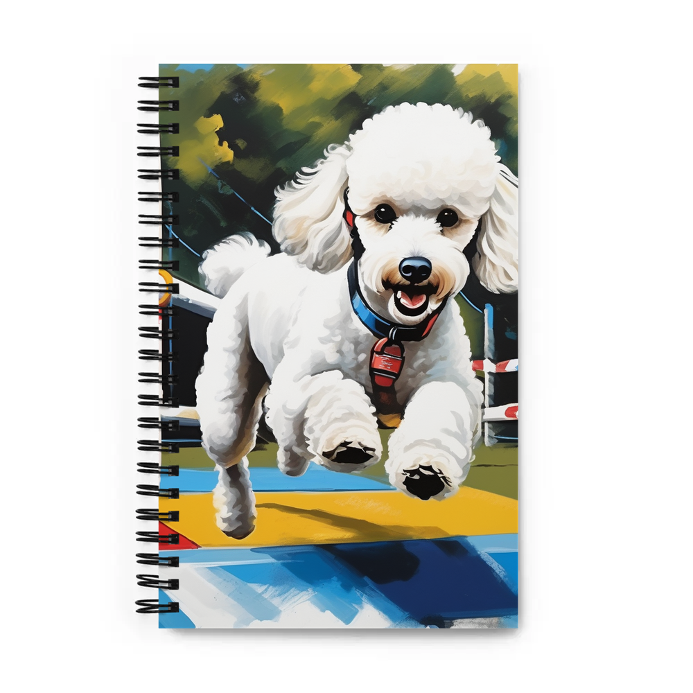 PugMug Custom White Poodle Spiral Notebook