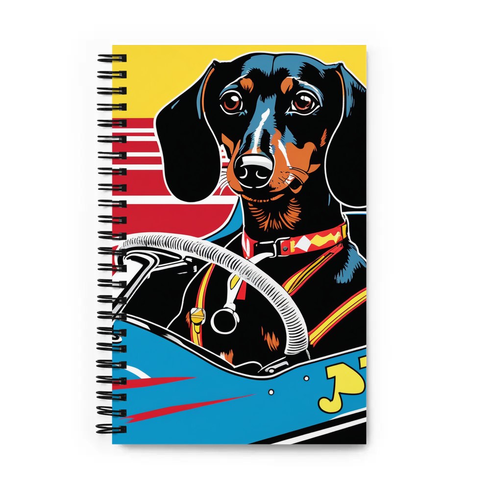 PugMug Custom Black Dachshund Spiral Notebook