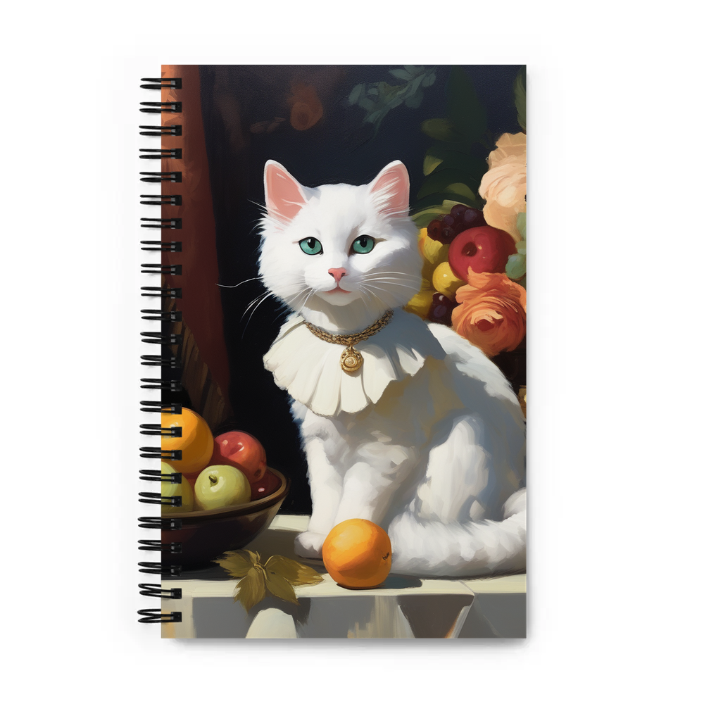 PugMug Custom White Companion Cat Spiral Notebook