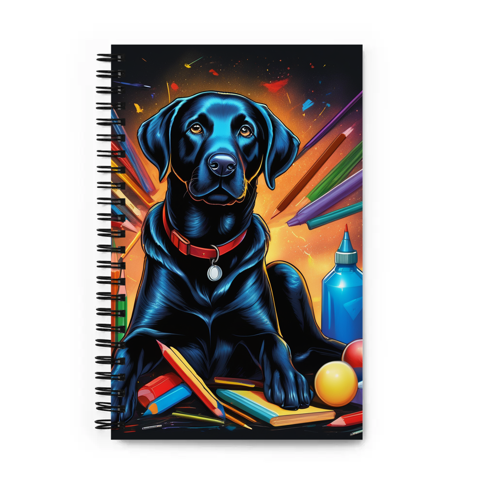PugMug Custom Black Labrador Retriever Spiral Notebook