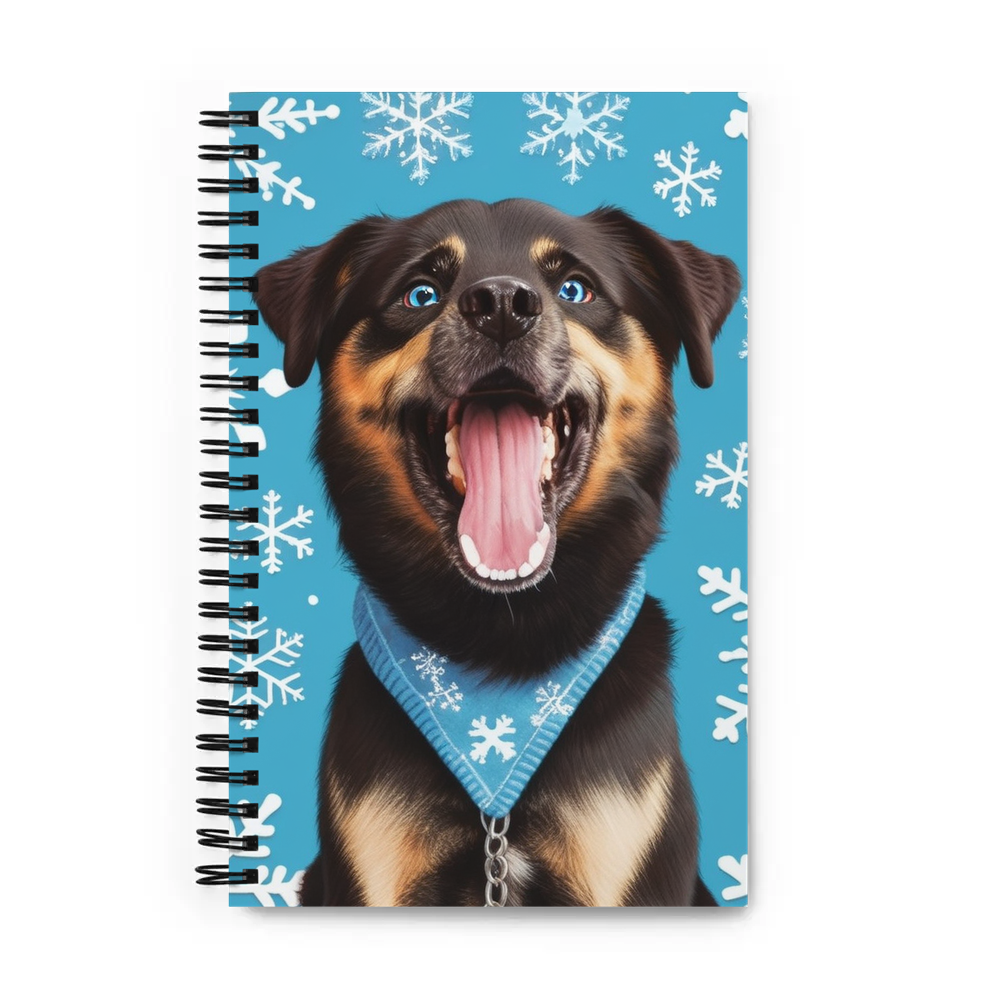 PugMug Custom Blue Spiral Notebook