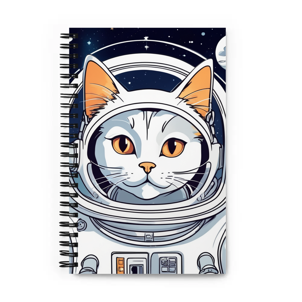 PugMug Custom White Companion Cat Spiral Notebook