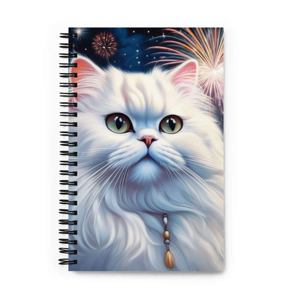 PugMug Custom White Persian Cat Spiral Notebook