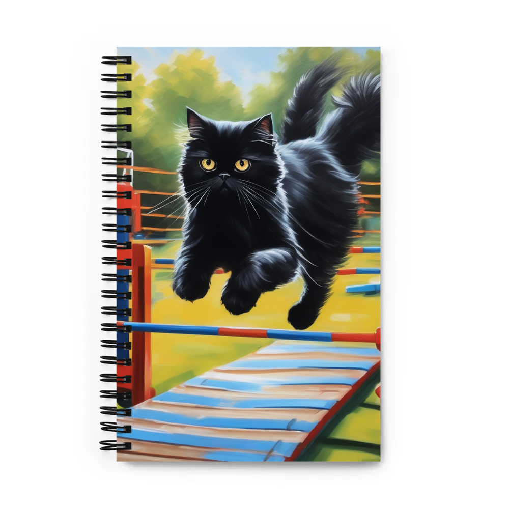 PugMug Custom Black Persian Cat Spiral Notebook