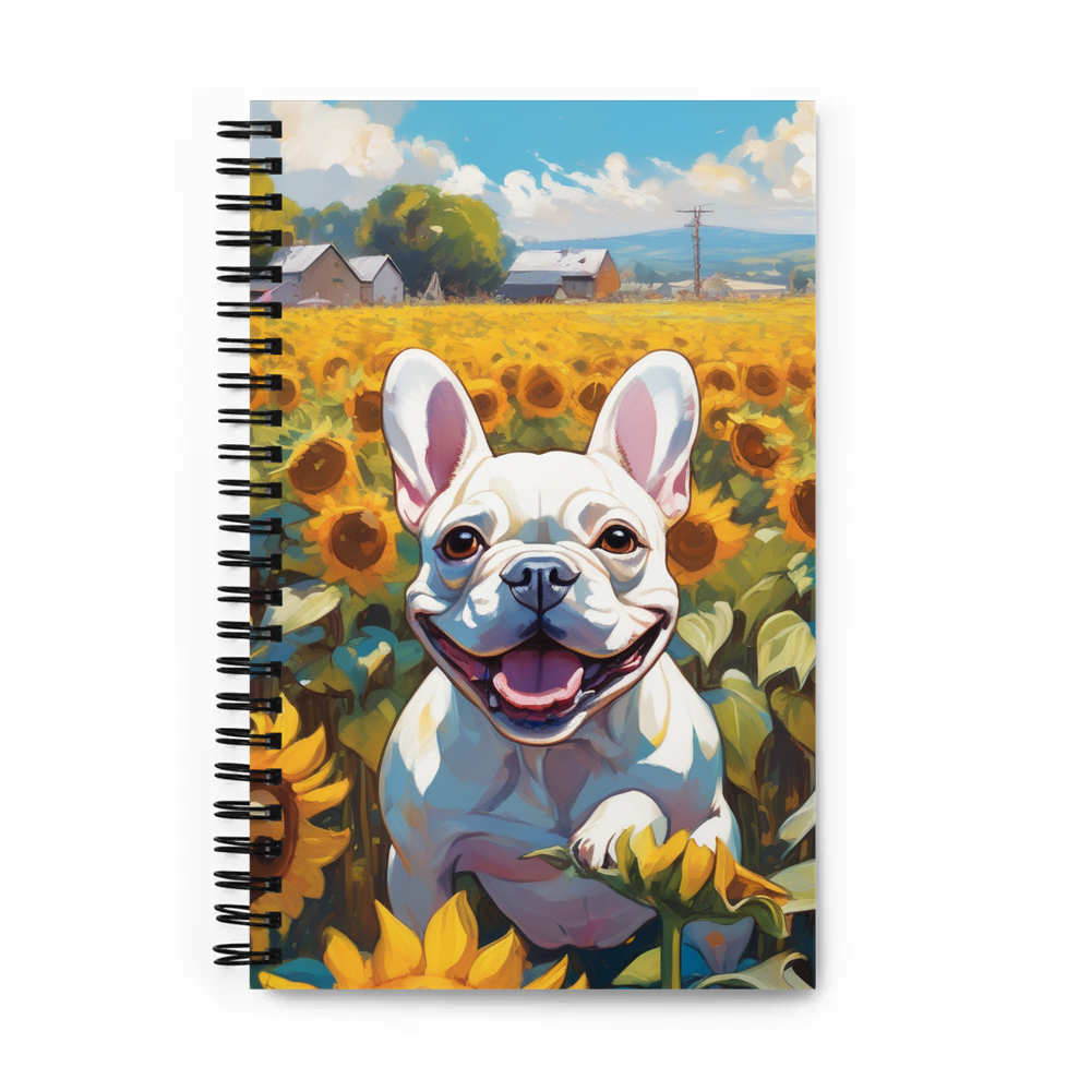PugMug Custom White French Bulldog Spiral Notebook