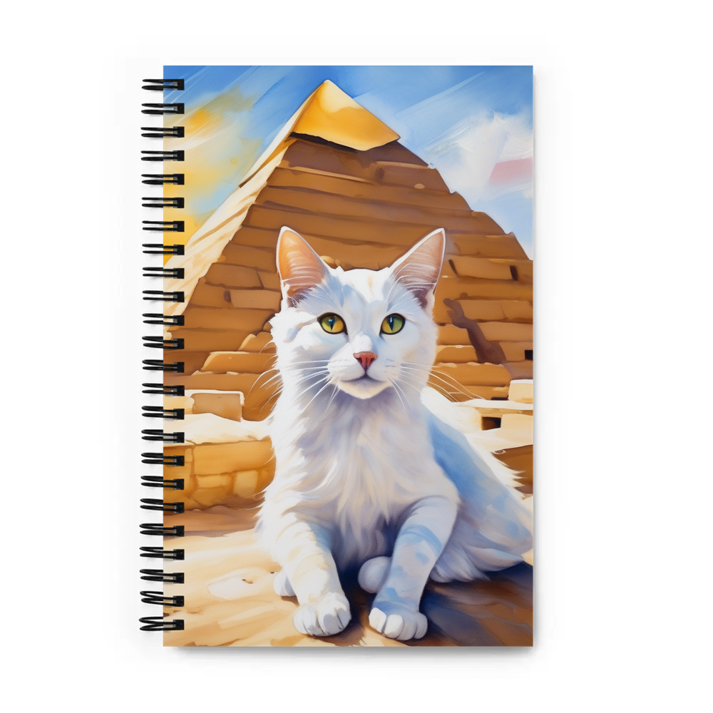PugMug Custom White Companion Cat Spiral Notebook
