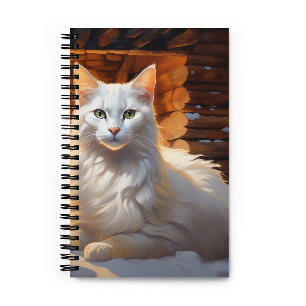 PugMug Custom White Companion Cat Spiral Notebook