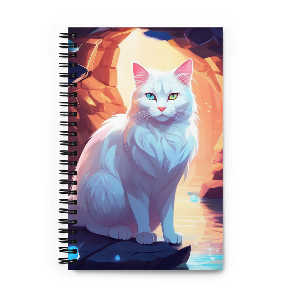 PugMug Custom White Companion Cat Spiral Notebook