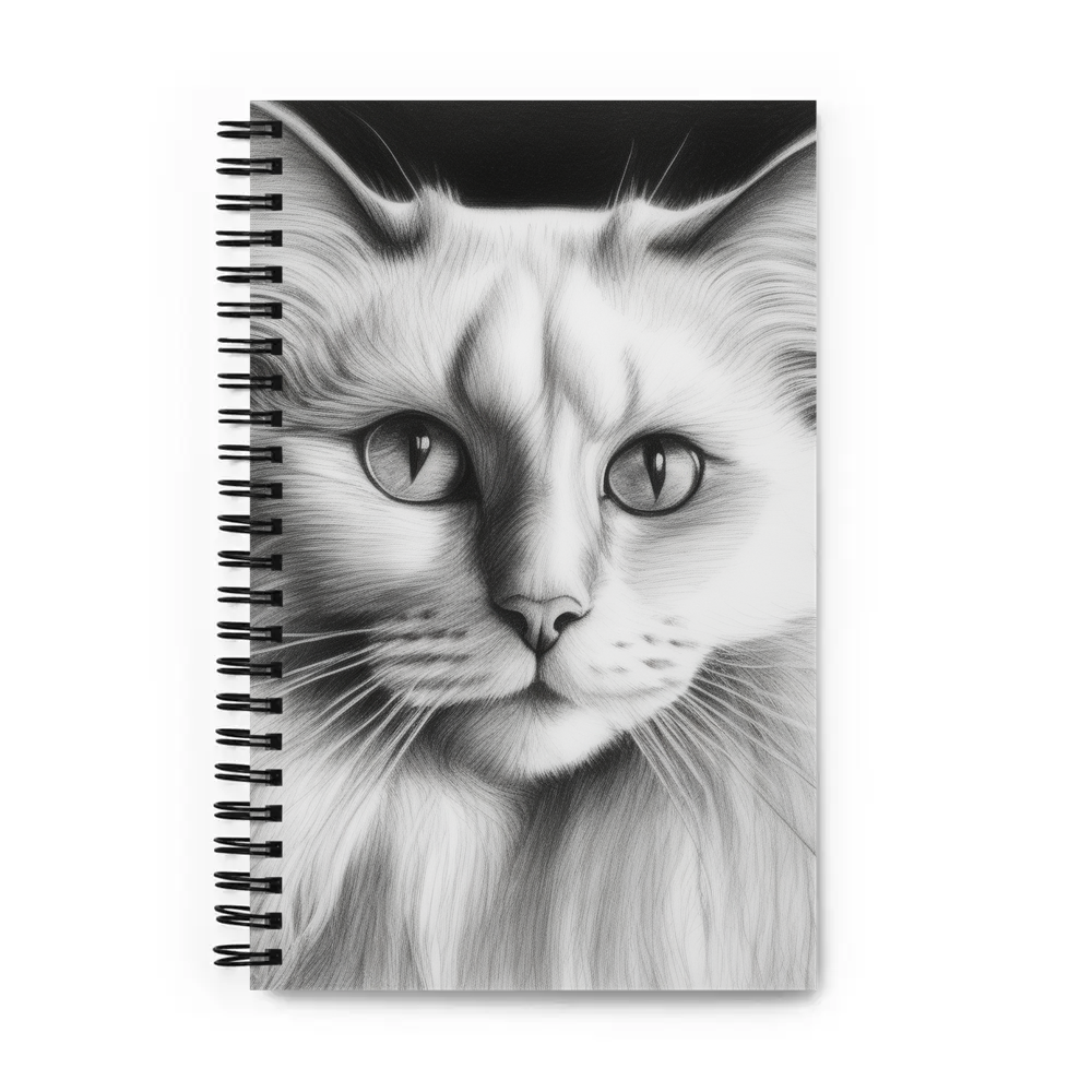 PugMug Custom White Ragdoll Cat Spiral Notebook