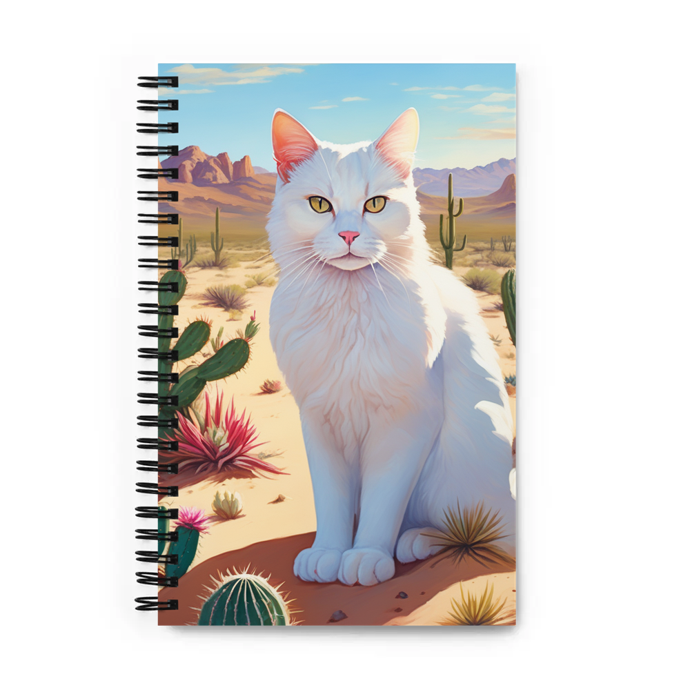 PugMug Custom White Companion Cat Spiral Notebook