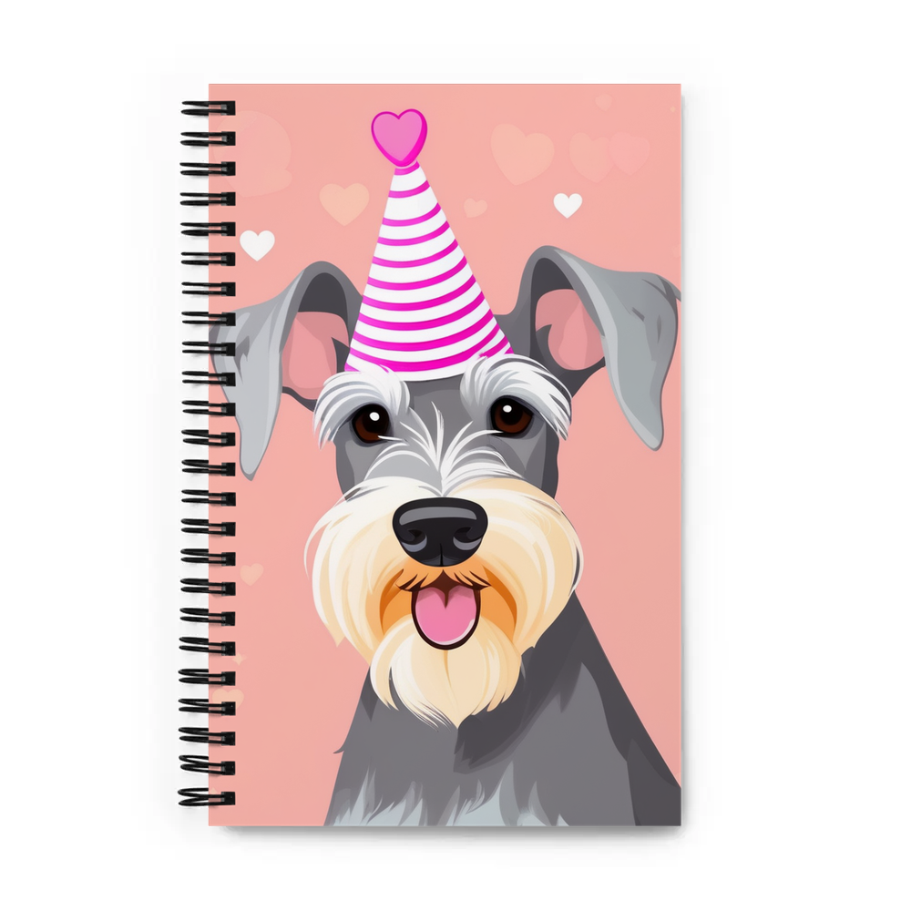 PugMug Custom Miniature Schnauzer Spiral Notebook