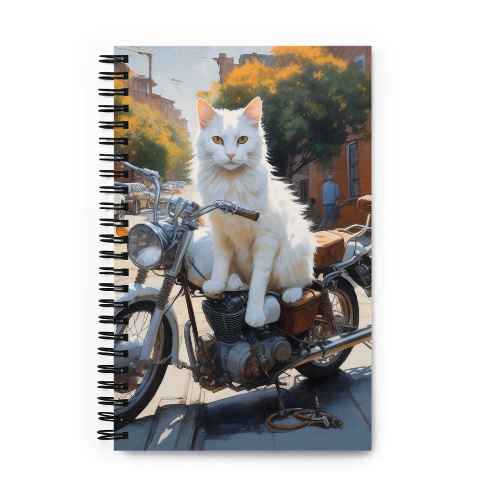 PugMug Custom White Companion Cat Spiral Notebook