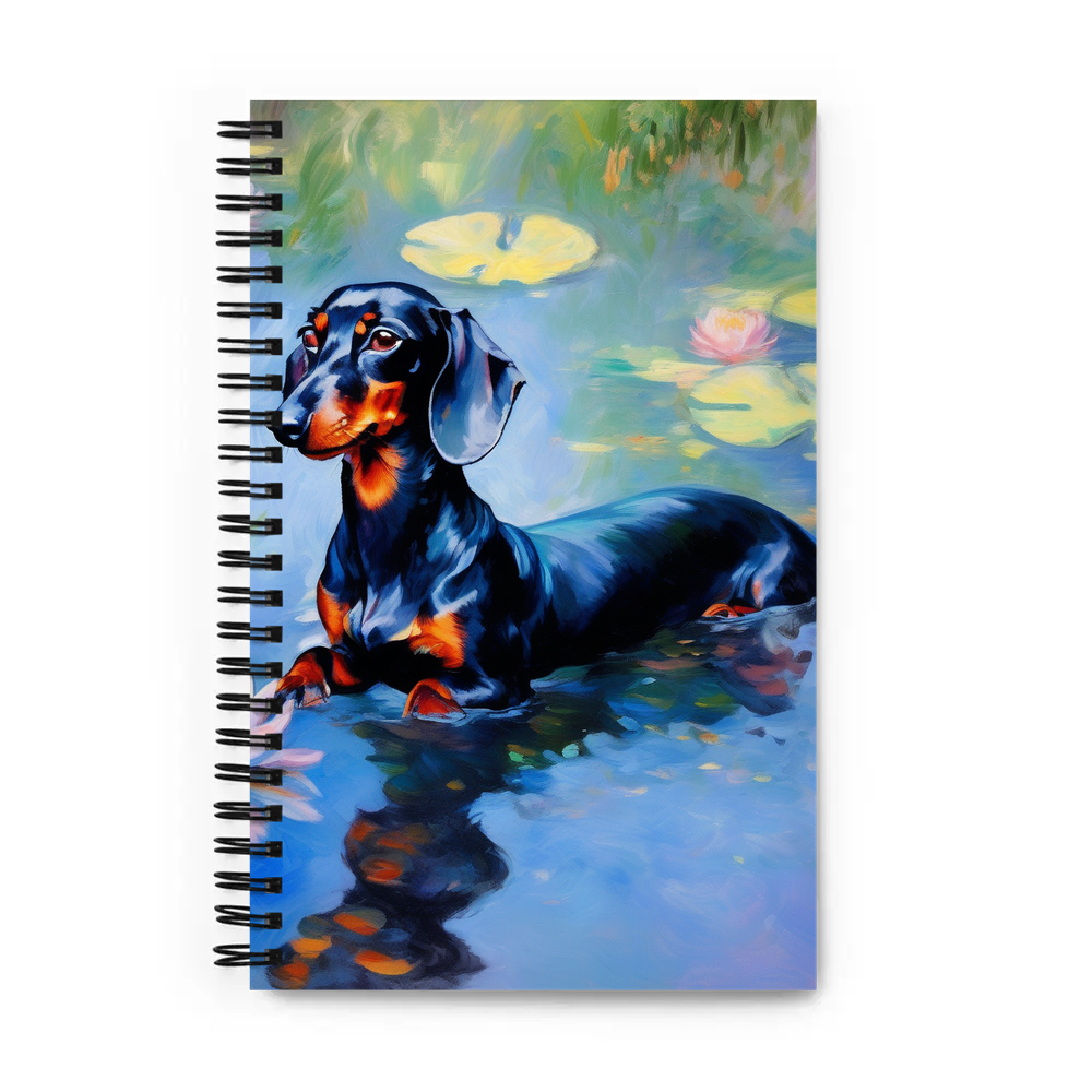 PugMug Custom Black Dachshund Spiral Notebook