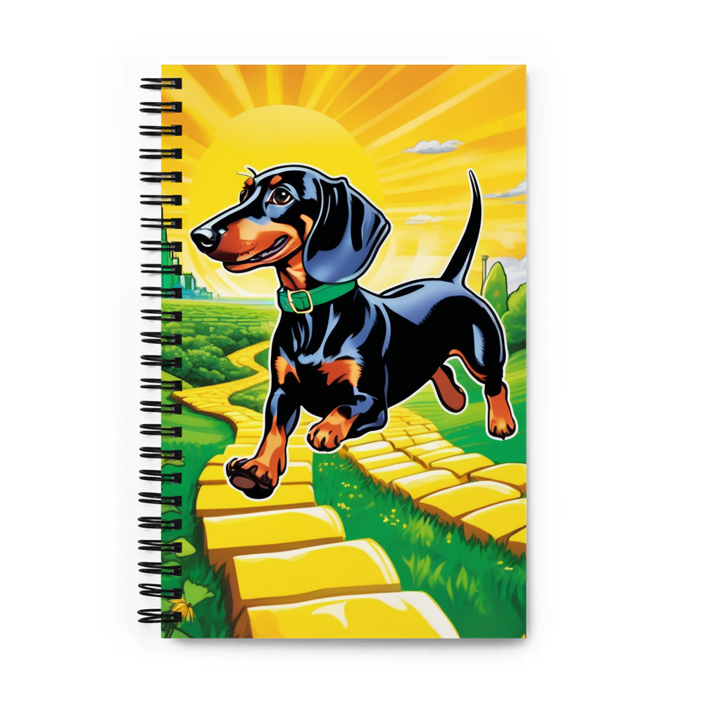 PugMug Custom Black Dachshund Spiral Notebook