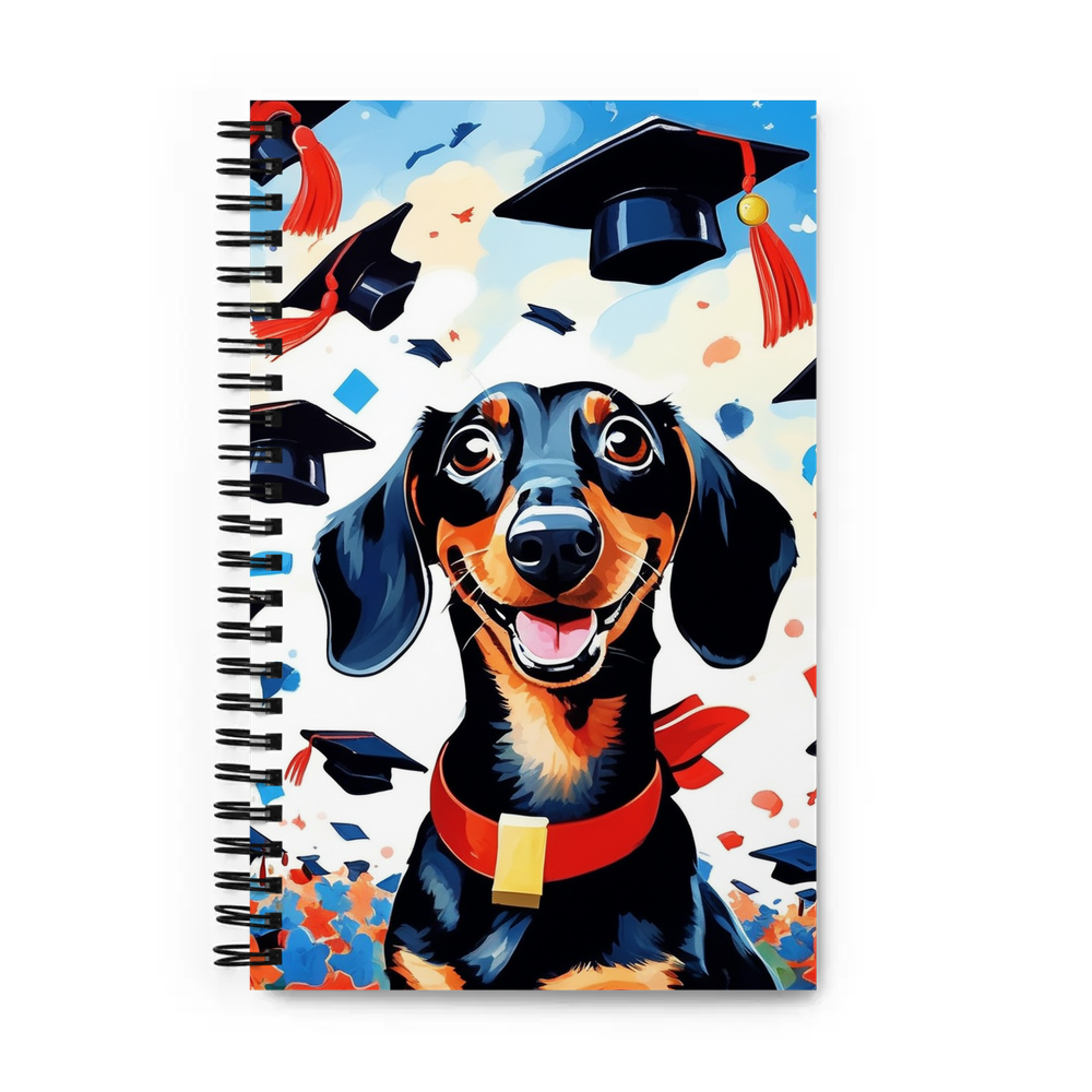 PugMug Custom Black Dachshund Spiral Notebook