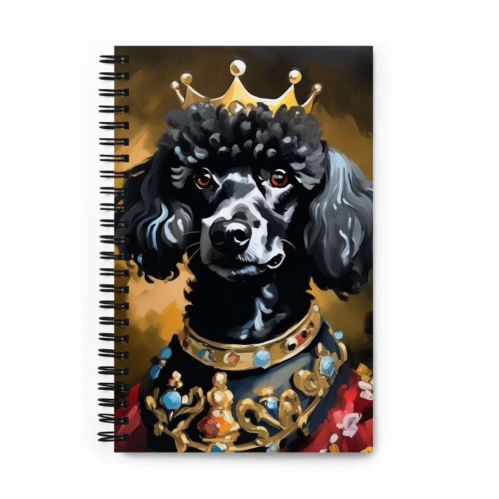 PugMug Custom Black Poodle Spiral Notebook
