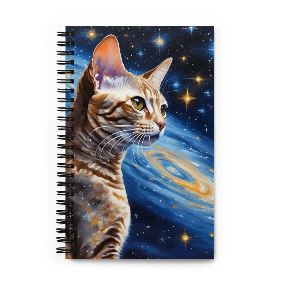 PugMug Custom Tabby Devon Rex Cat Spiral Notebook