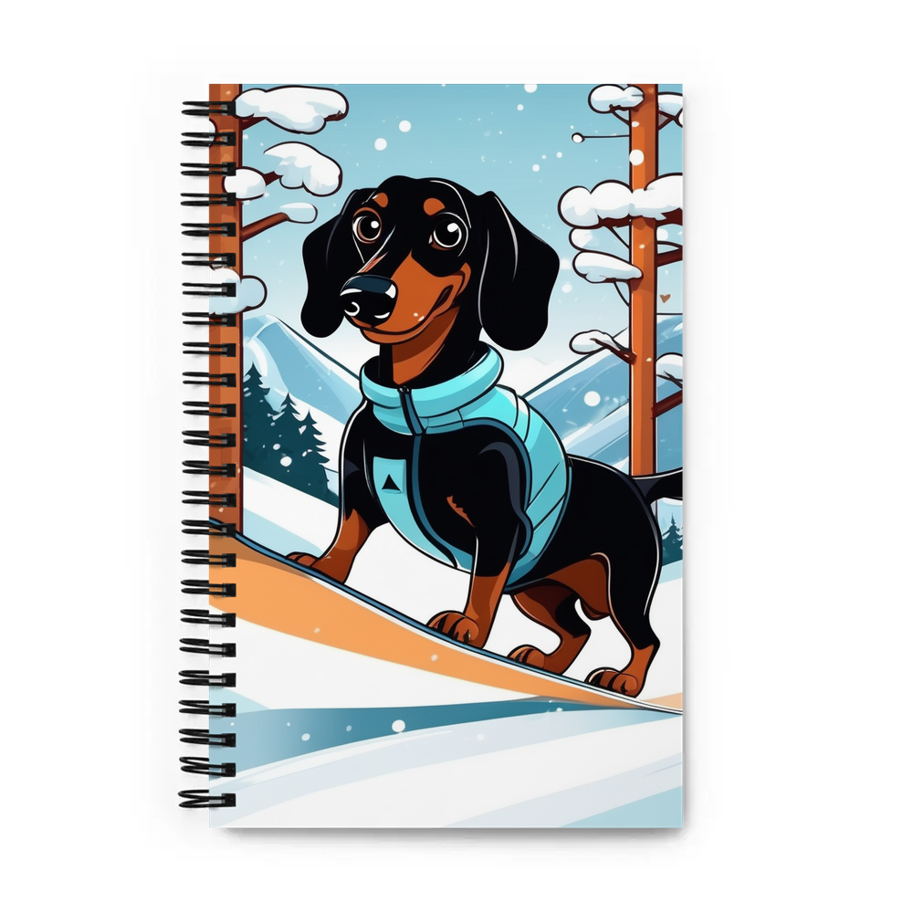 PugMug Custom Black Dachshund Spiral Notebook