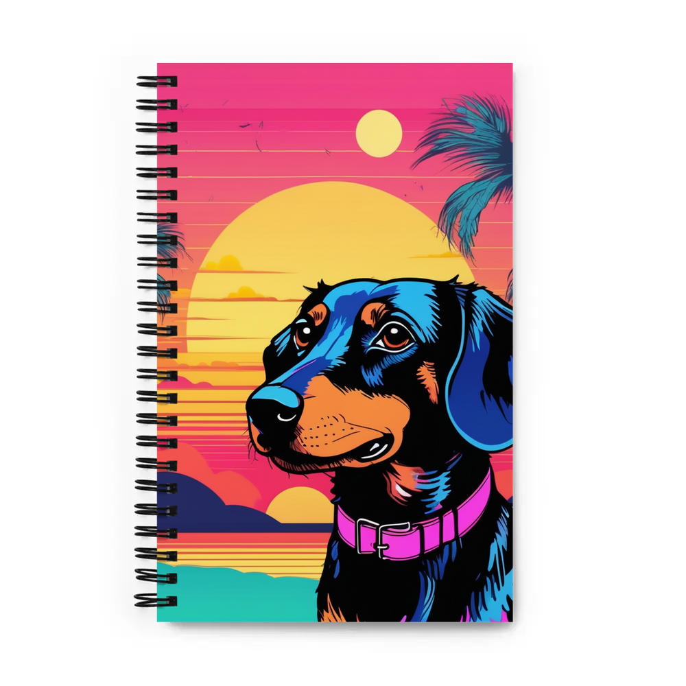 PugMug Custom Black Dachshund Spiral Notebook