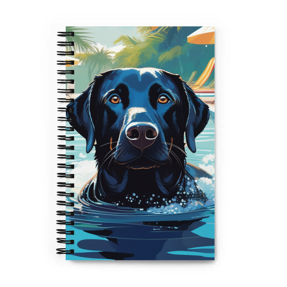 PugMug Custom Black Labrador Retriever Spiral Notebook