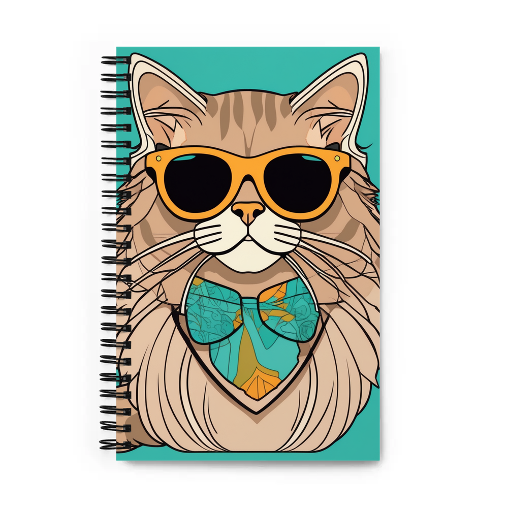 PugMug Custom Tabby Persian Cat Spiral Notebook