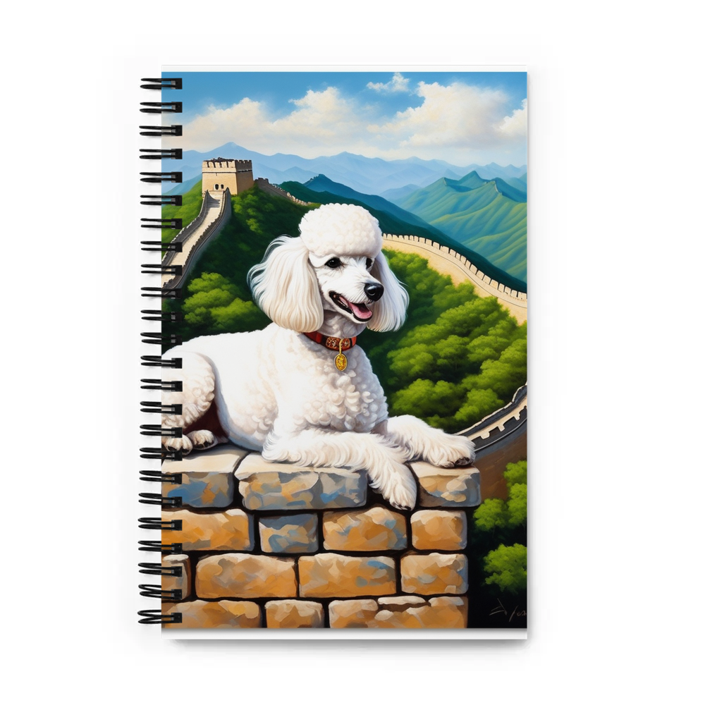 PugMug Custom White Poodle Spiral Notebook