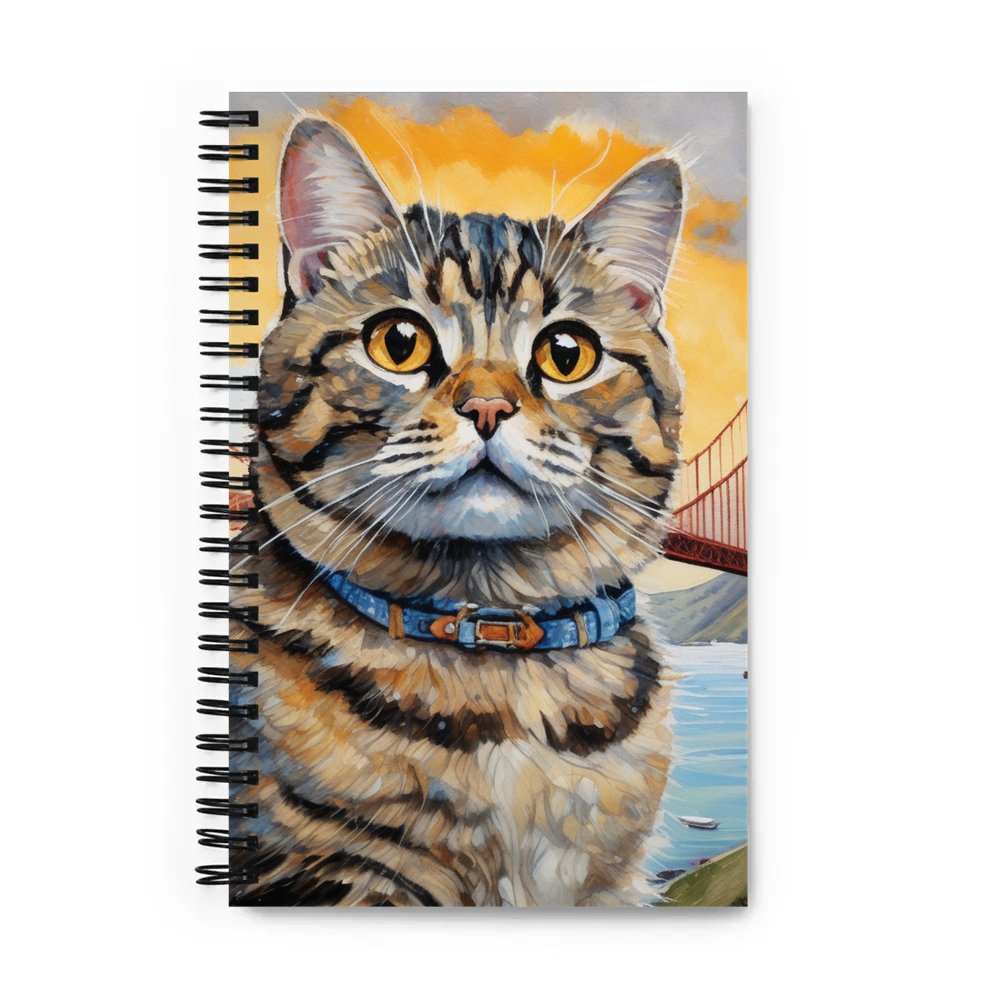 PugMug Custom Tabby Scottish Fold Cat Spiral Notebook
