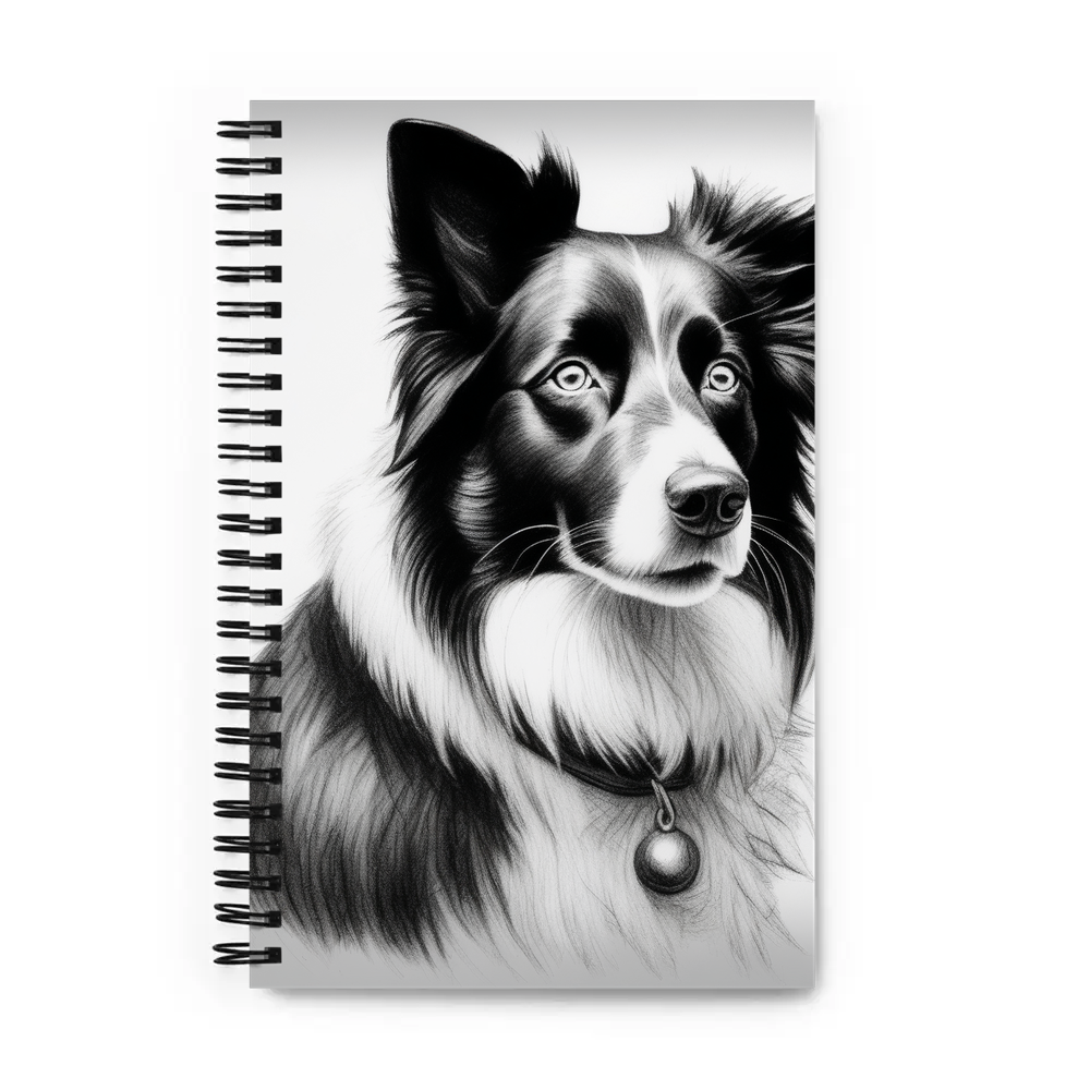 PugMug Custom Border Collie Spiral Notebook