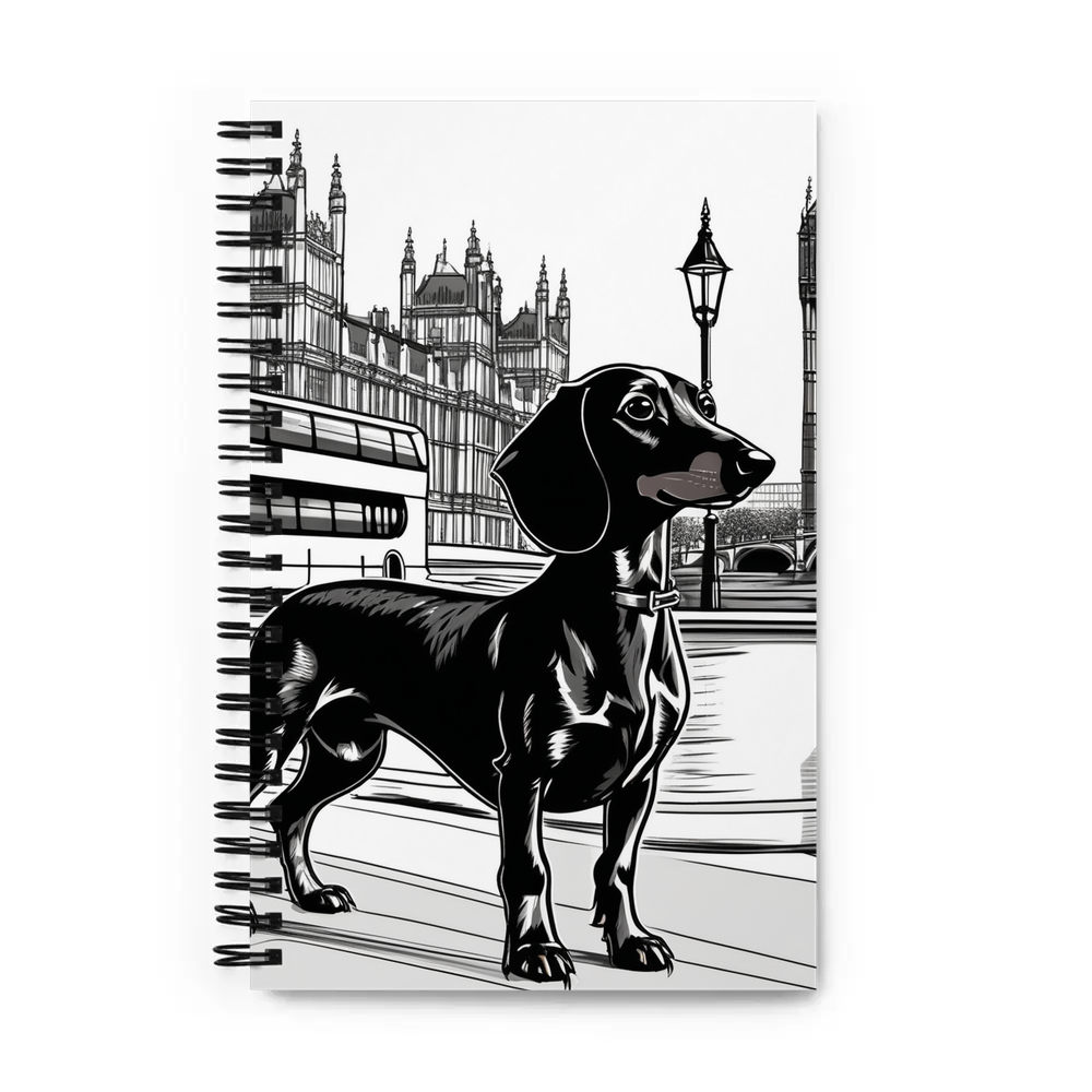 PugMug Custom Black Dachshund Spiral Notebook
