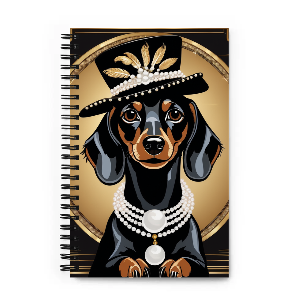 PugMug Custom Black Dachshund Spiral Notebook