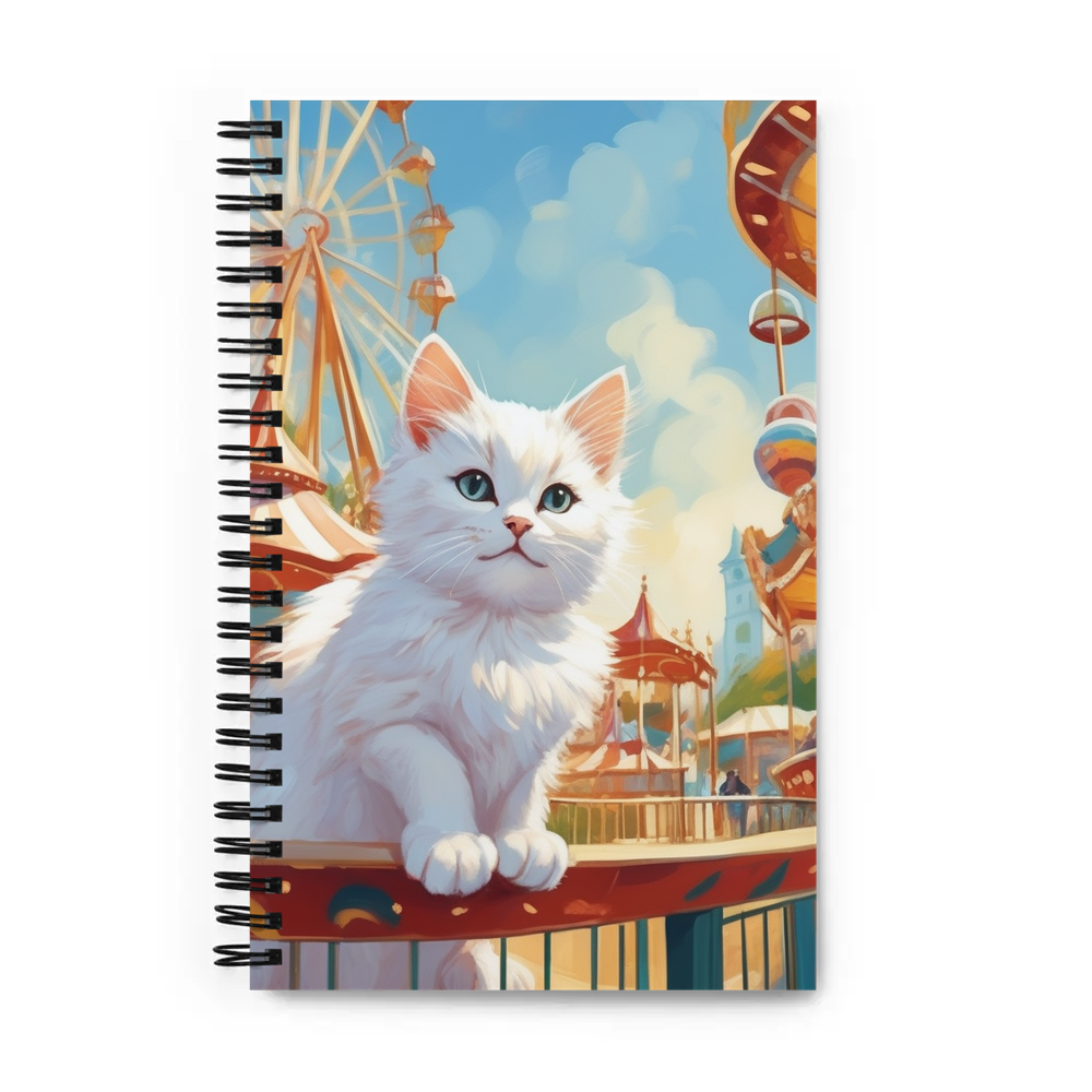 PugMug Custom White Companion Cat Spiral Notebook