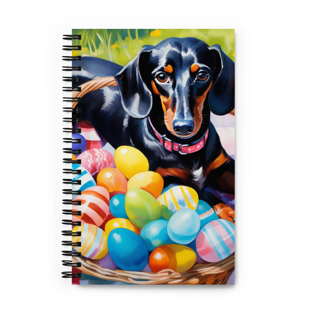 PugMug Custom Black Dachshund Spiral Notebook