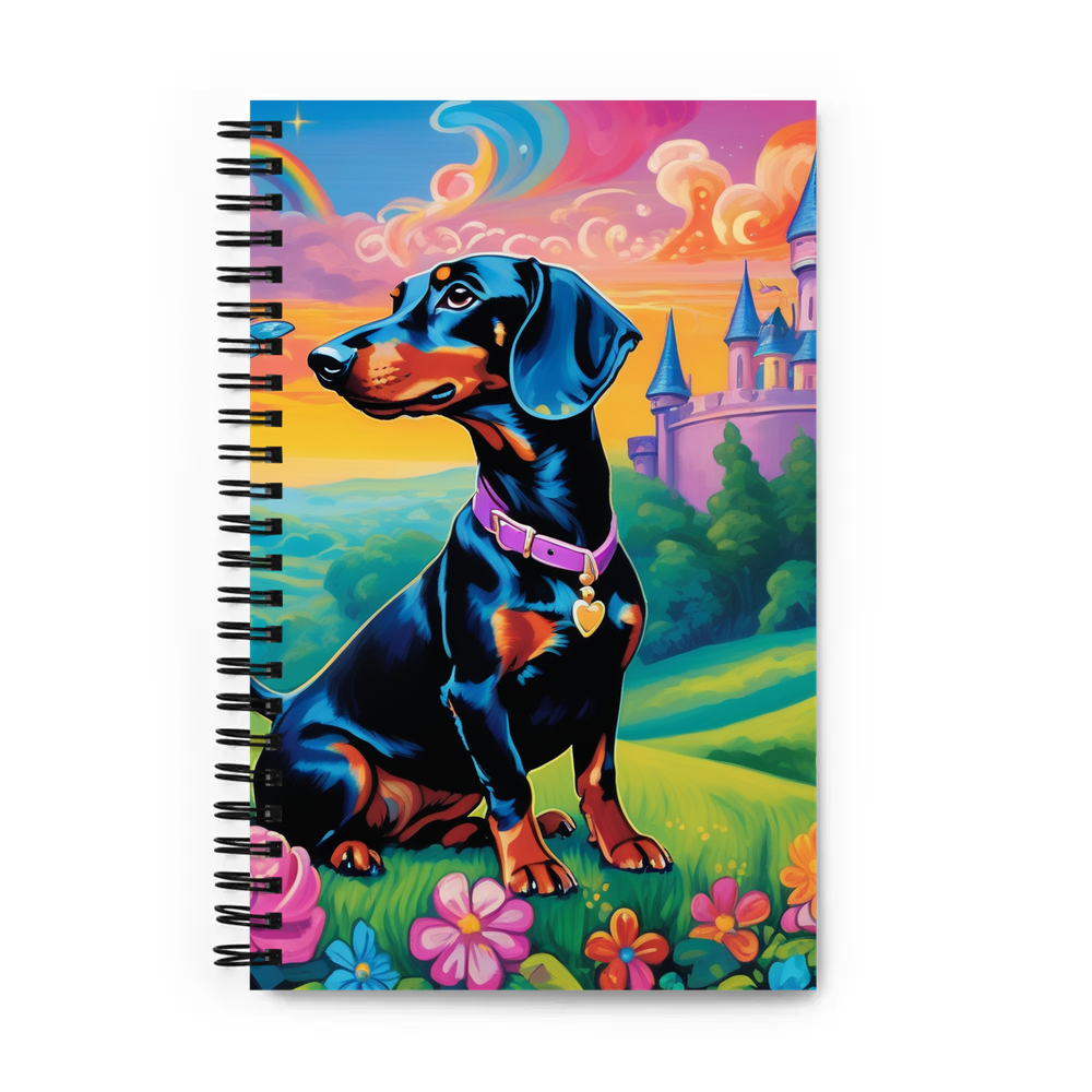 PugMug Custom Black Dachshund Spiral Notebook