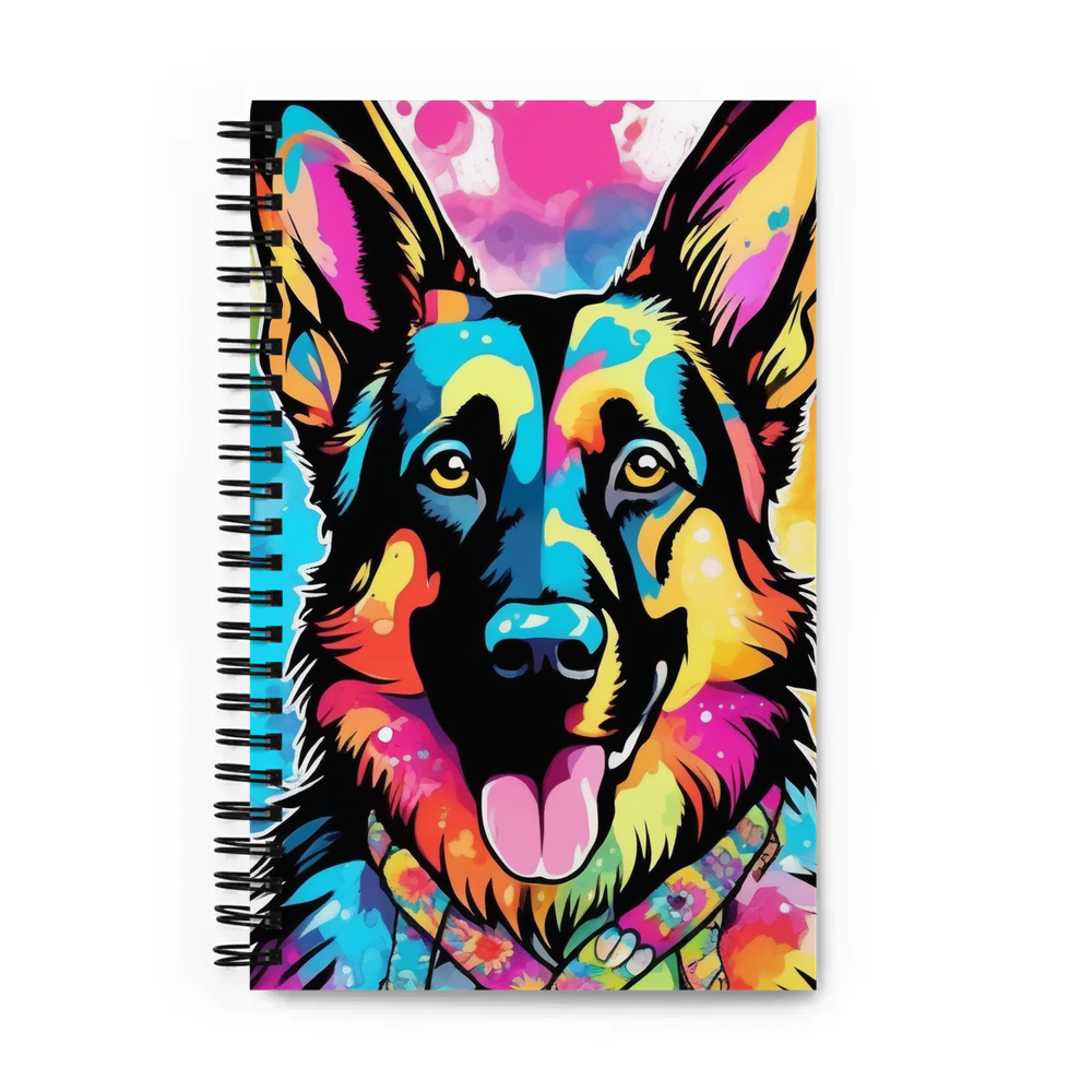 PugMug Custom German Shepherd Dog Spiral Notebook